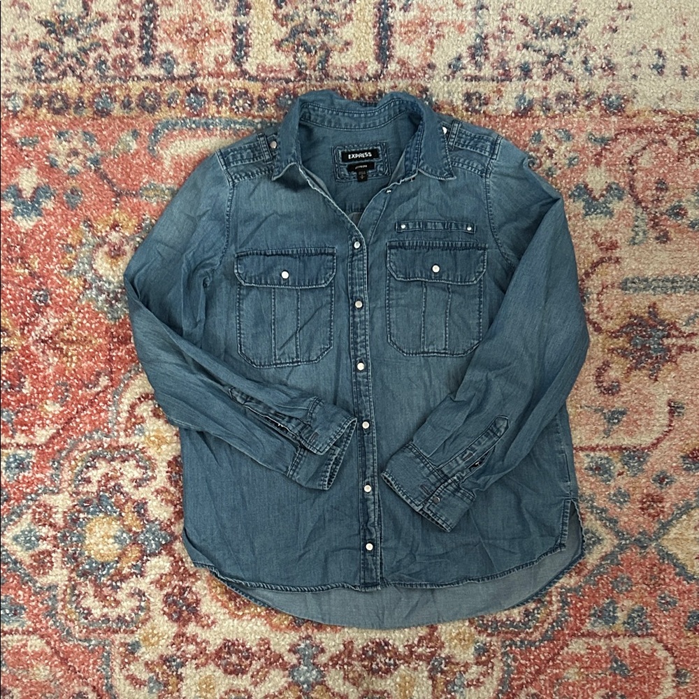 Express Blue Denim Shirt